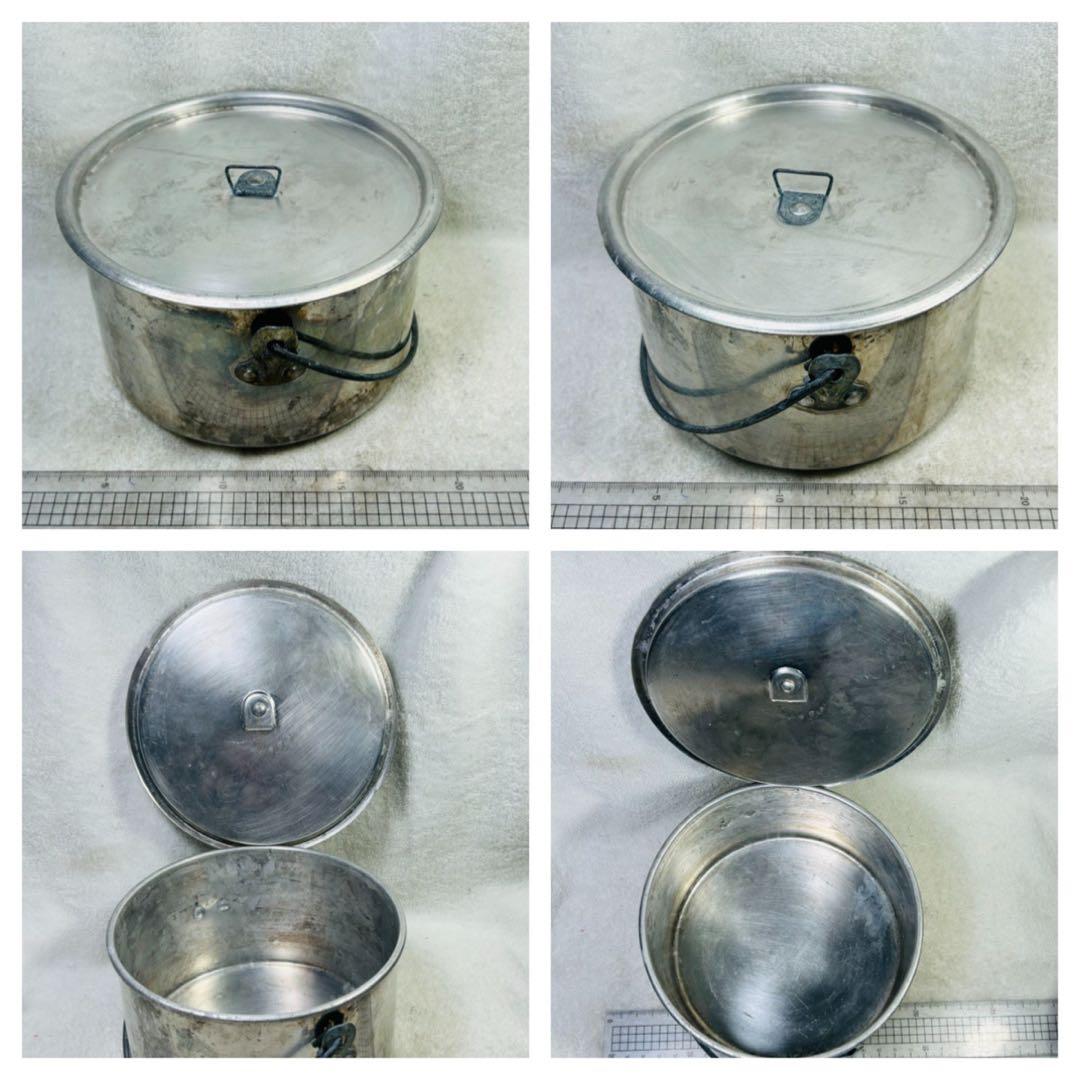 希少イギリスHOTTON社ブルドッグメスキットフライパン、深皿、中型小型ビリー缶