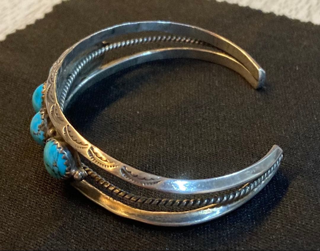 smile ターコイズ バングル 5連 STERLING