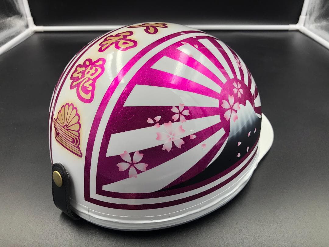 コルク半　カスタム　富士日章　ホワイトピンクラメ　桜　文字あり高級クリヤ送料無料