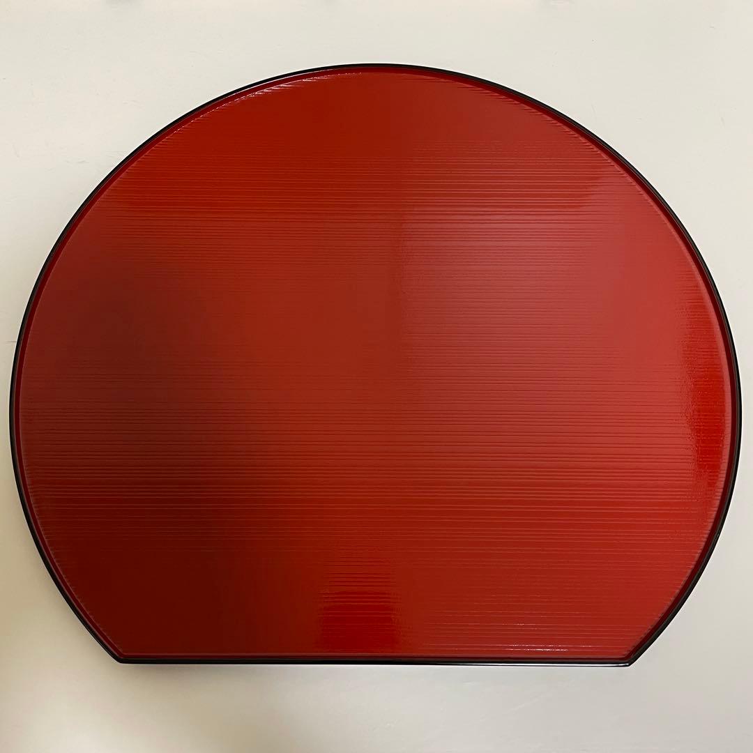 粂治郎 越前塗 桐 尺3両面半月膳 5枚セット