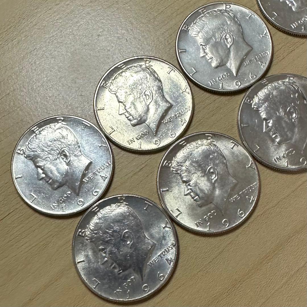 ケネディ ハーフダラー 1964年 10枚 銀貨 シルバー 銀品位90 a