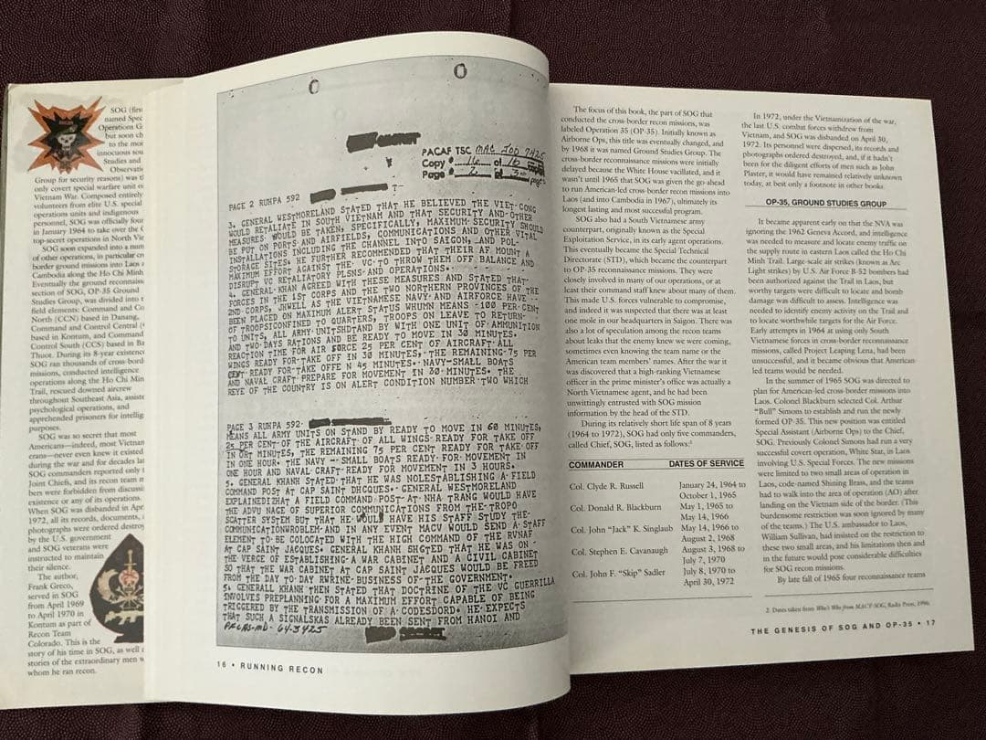 【絶版・貴重】Running Recon ミリタリー写真集 ベトナム戦争