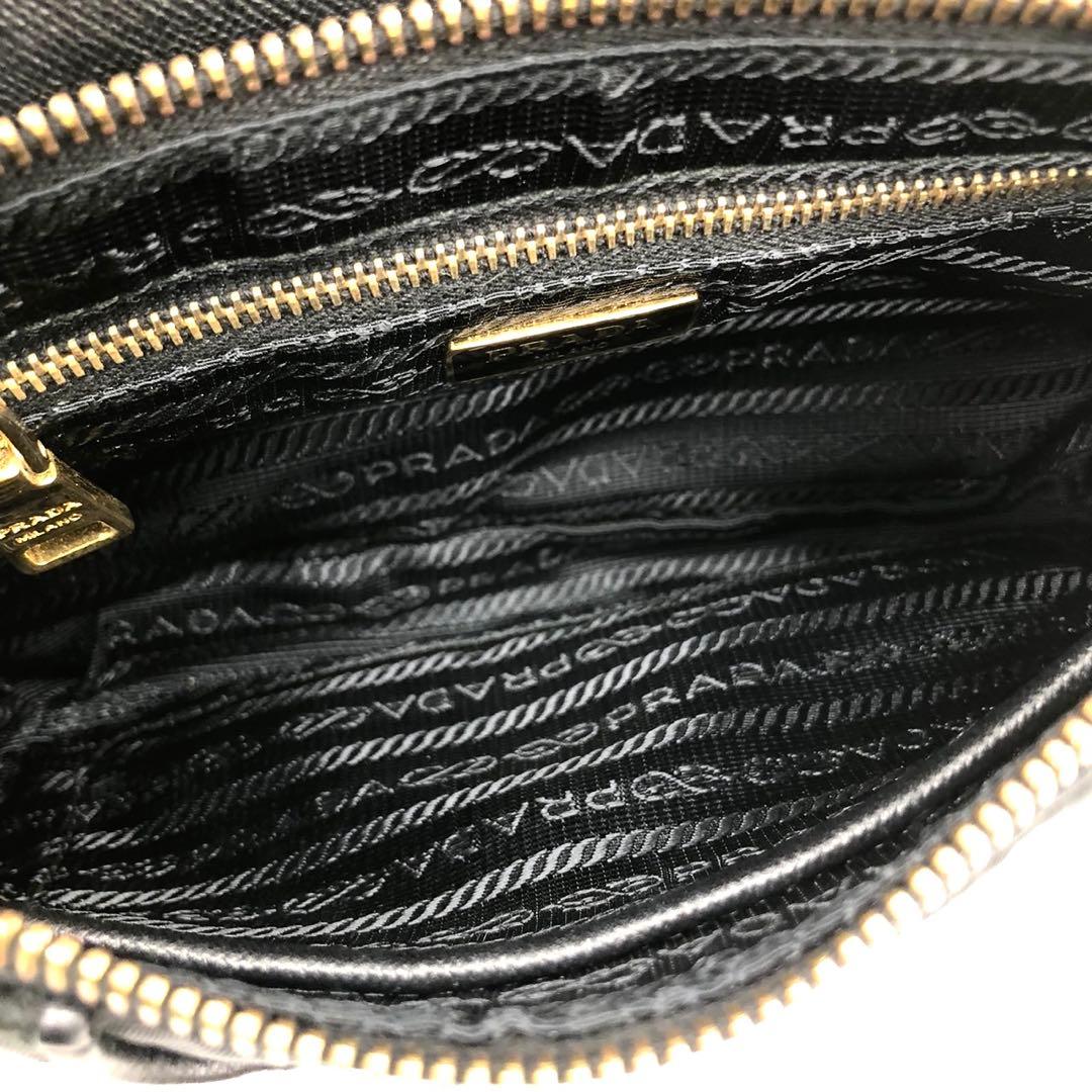 極美品✨プラダ チェーンショルダーバッグ ミニ 三角ロゴ ナイロン 1BH085