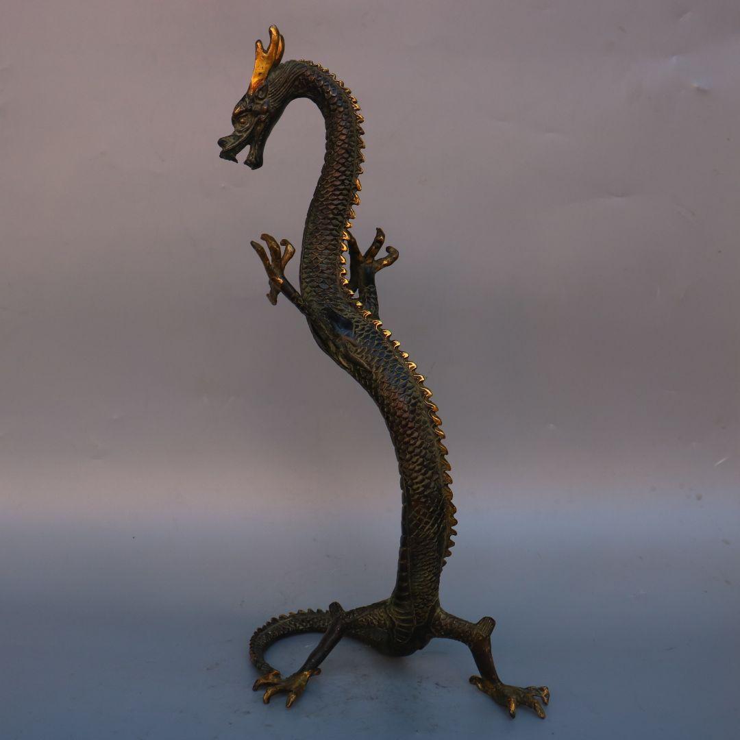 銅 重工 ドラゴン 装飾品 工芸品 美術品 置物