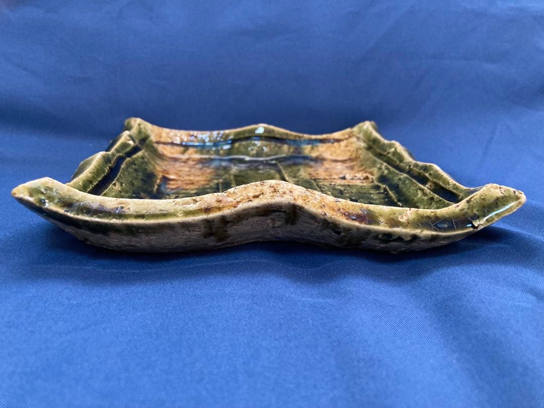 織部四方板皿　加藤作助作　5枚組