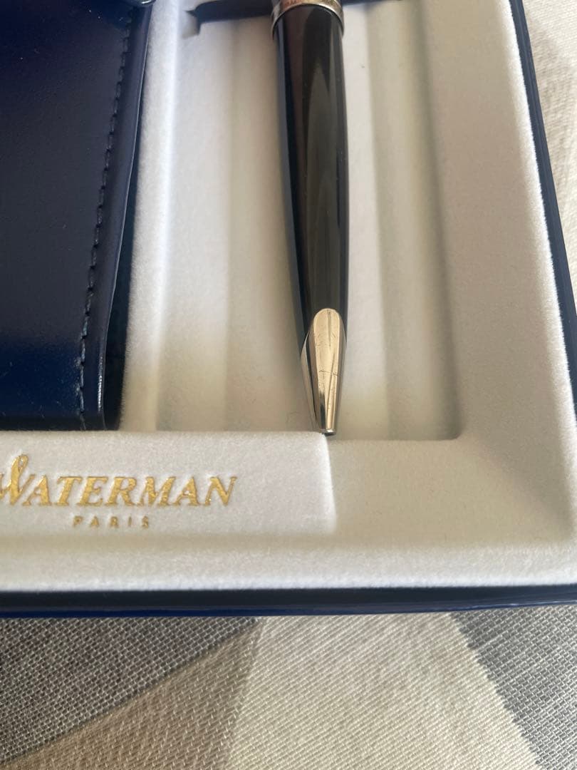 伊勢丹購入Waterman ボールペン カレン ケース付き ウォーターマン 黒