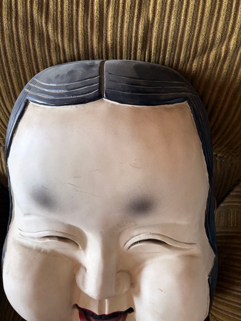 大きめサイズ　能面　おかめ　壁掛け　置物