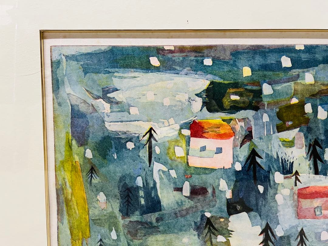 高橋義治 『雪』 銅版画 画家 コレクション