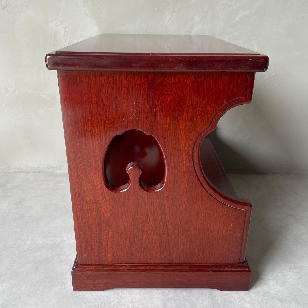 カリモク 唐木家具 和風 電話台 抽斗 引き出し付き サイドボード　小型チェスト