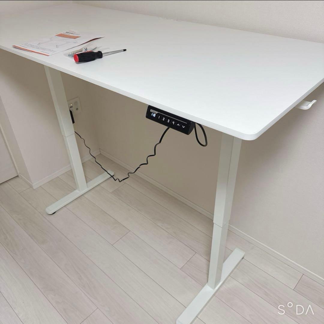 ErGear 電動 デスク 160×70×72-118cm ホワイト 昇降