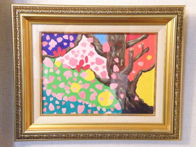 アクリル絵画　　☆　at my best　☆　【額装】