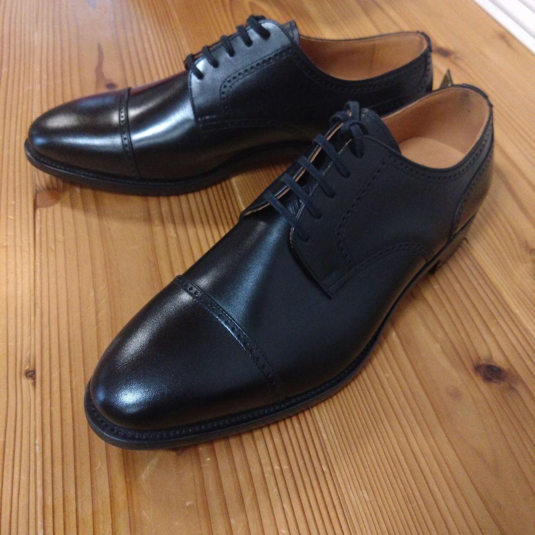Hirokawa Shoes スコッチグレイン ブラックドレスシューズ