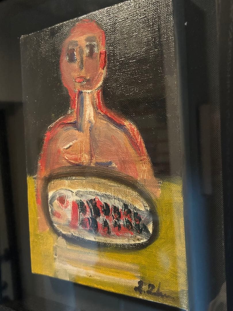 田中拓馬　イギリス国立博物館収蔵作家 　油彩画 額装