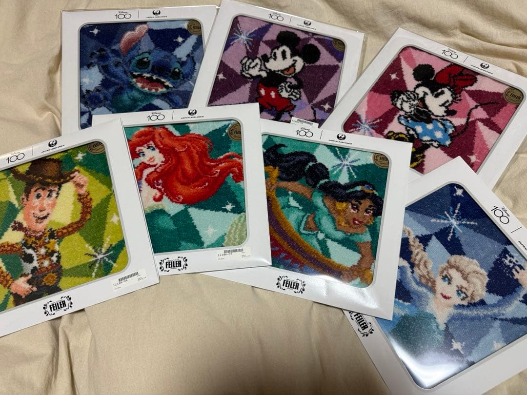 ディズニー100 ハンカチ7枚セット FEILER フェイラー