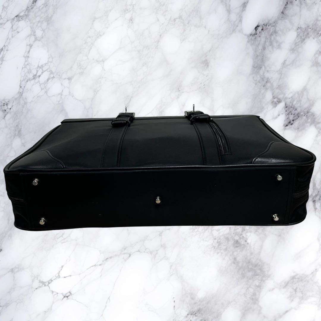 極美品 タケオキクチ 2way ビジネスバッグ ショルダーバッグ 本革 ナイロン