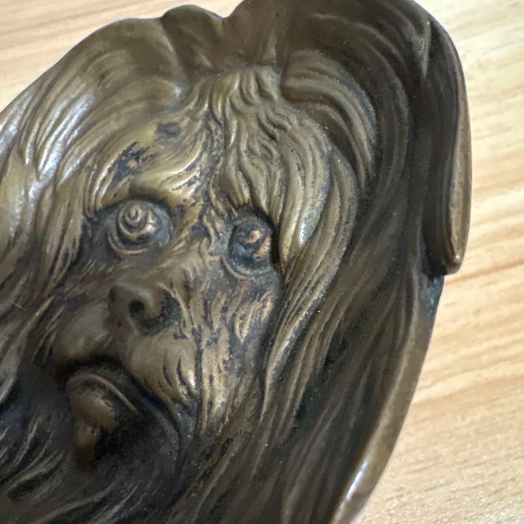 犬の顔 トレイ　海外アンティーク雑貨