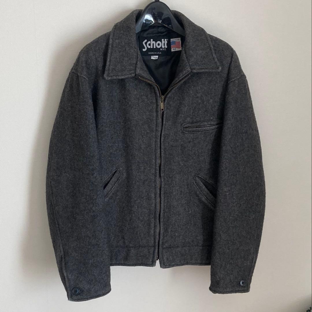 schott wool riders jacket 42 USA製
