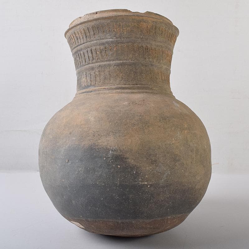 朝鮮美術　須恵器　新羅土器　新羅無細土　壷　V　R7929B