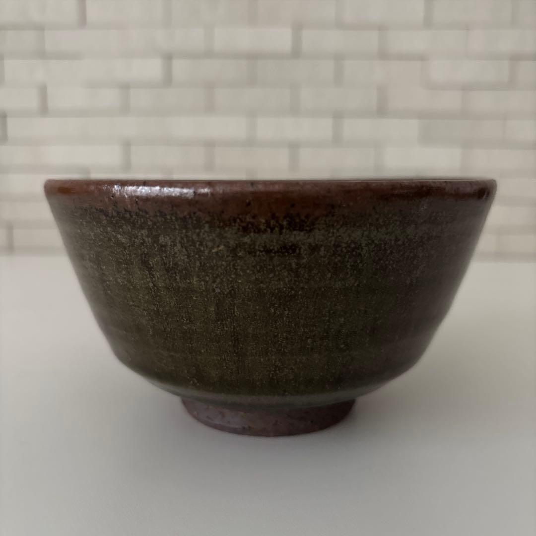 【新品未使用】抹茶茶碗　田沼春ニ作　南山窯　瀬戸焼　御題茶碗　共箱　ウコン布あり