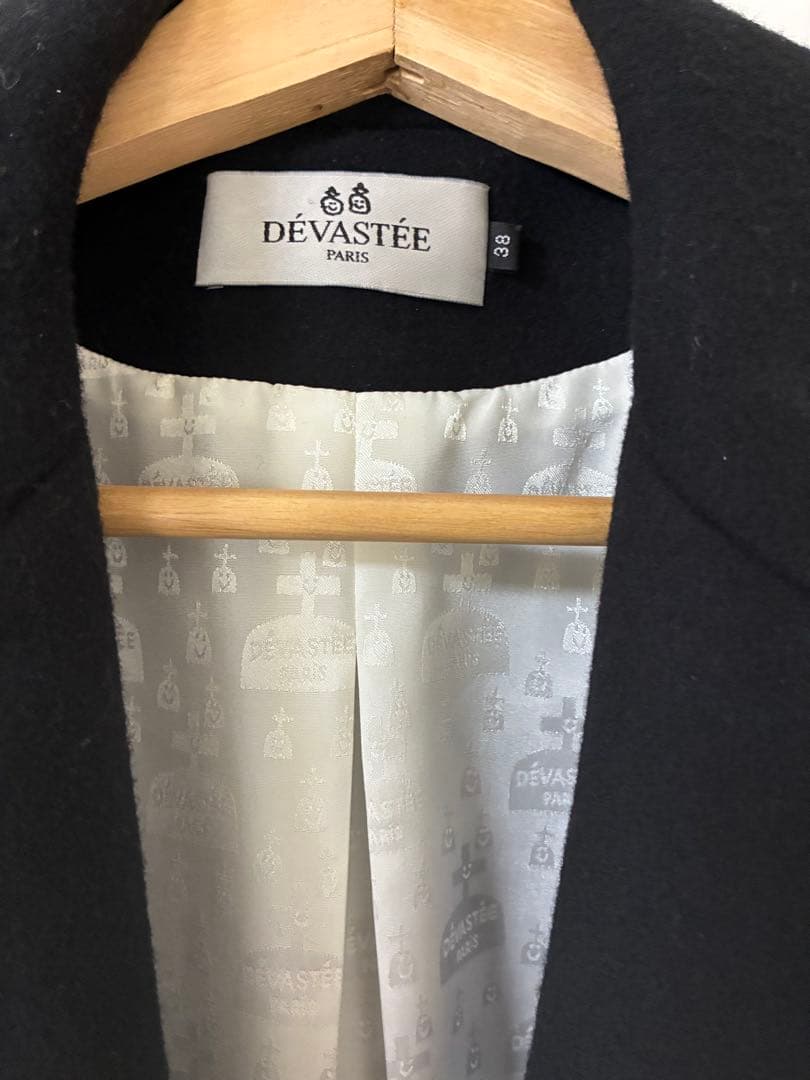 DEVASTEE【ディバステ】 チェスターコート　刺繍　レア　定価10万　黒