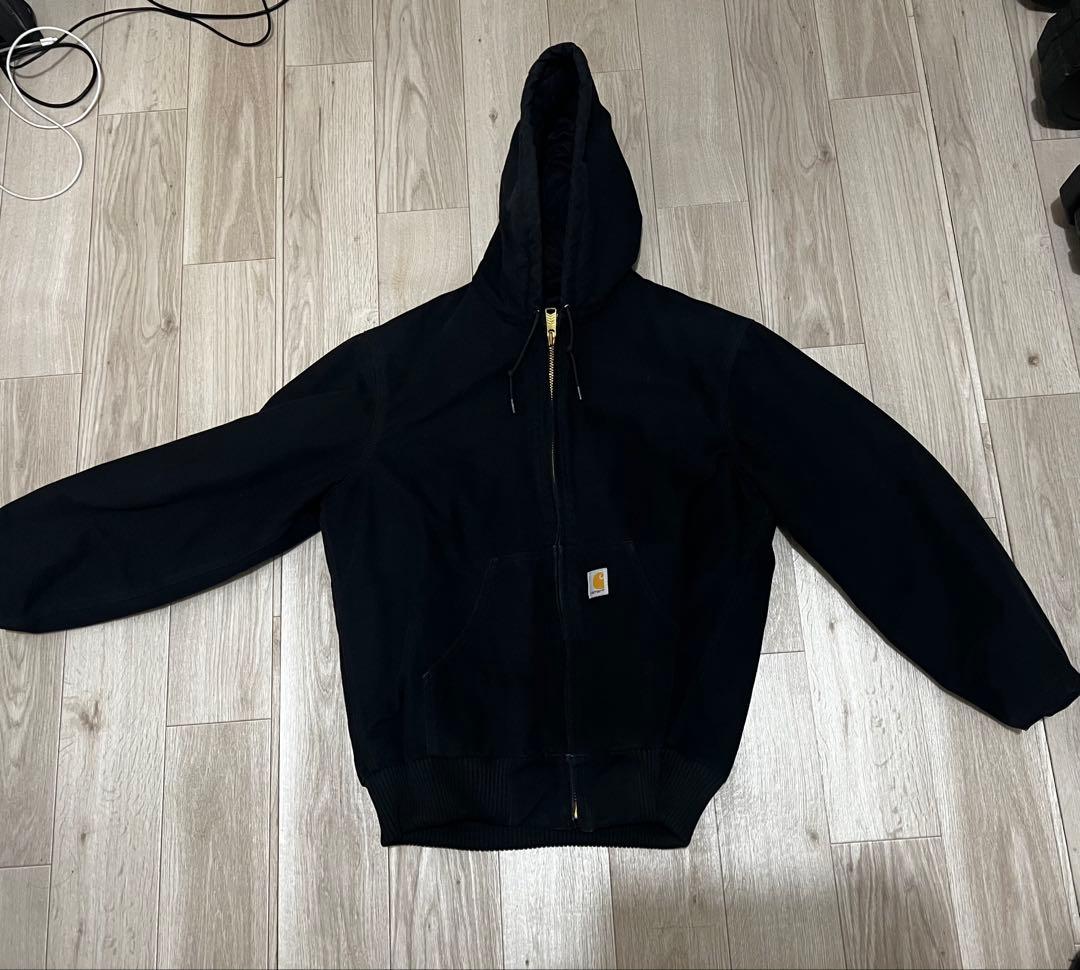 Carhartt ブラック フード付きジャケット 古着