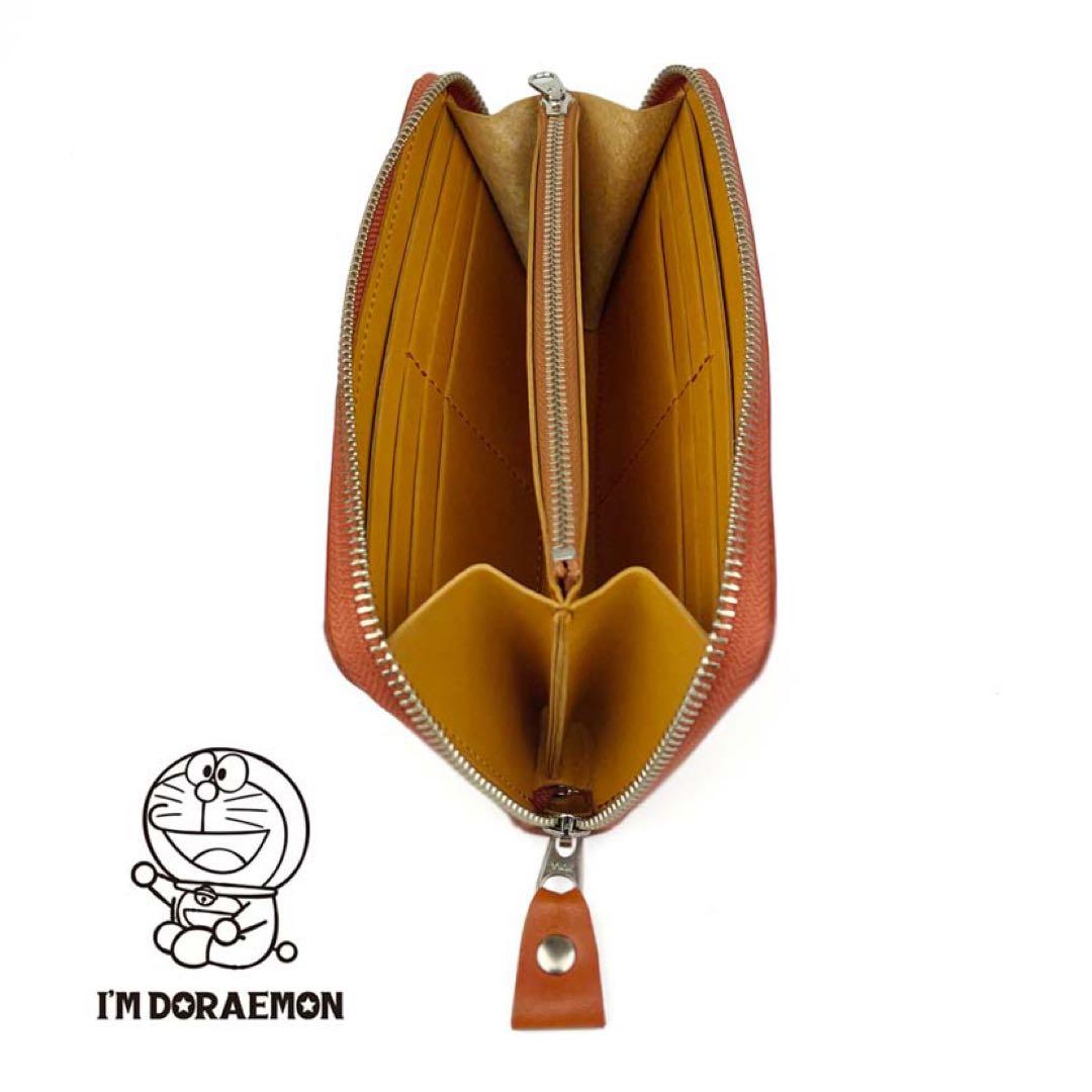 【新品・未使用】ドラえもん 本革 長財布 I’M DORAEMON オレンジ