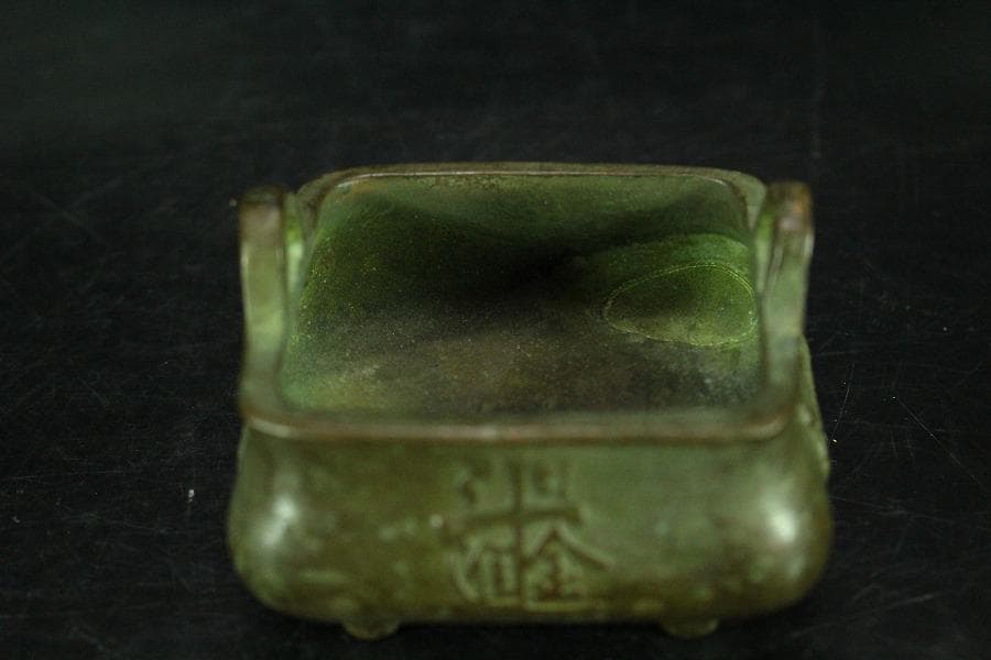 中国美術 古銅 宣徳 四方 香炉 豆香炉 古美術(K-YC538)