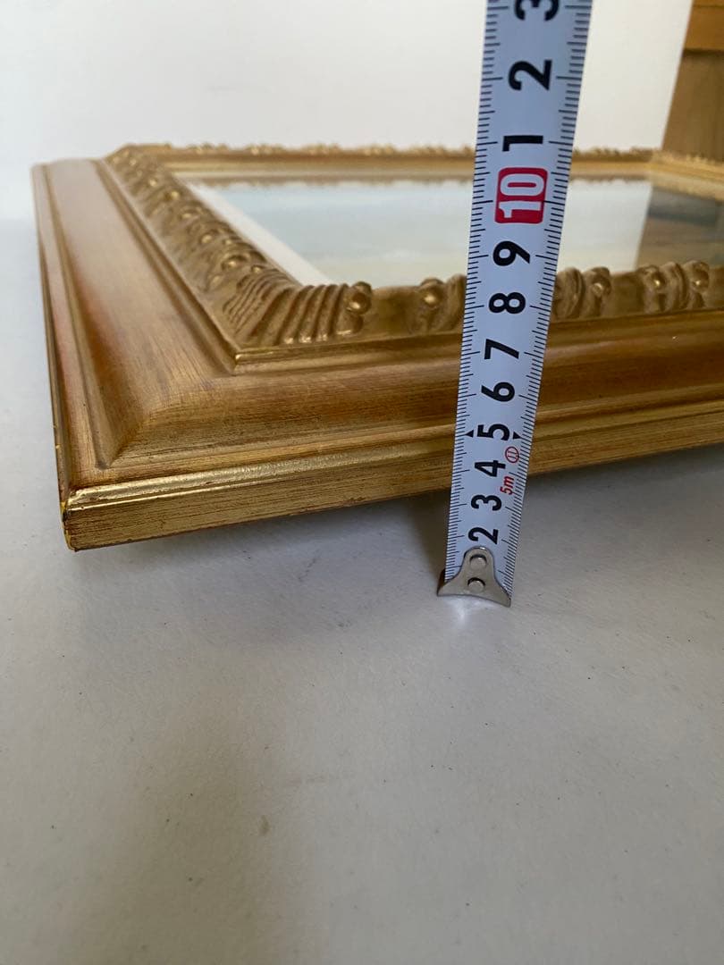 風景画　油絵　絵画　ゴールド装飾油彩額縁　額縁