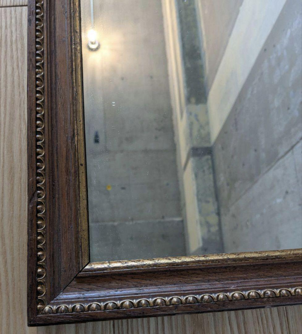 ヴィンテージ　木枠　額　フレンチ　ウォール　フレーム　ミラー