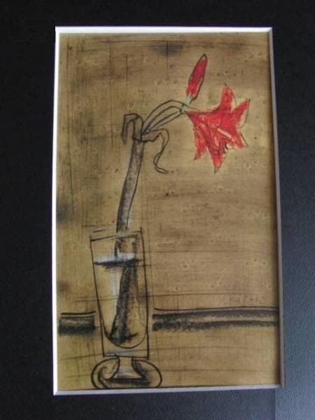 香月泰男、アマリリス、希少画集画、新品高級額、額装付、状態良好