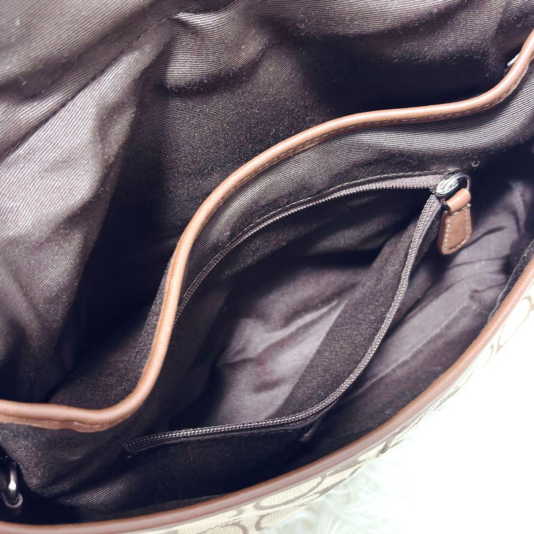 COACH コーチ ソーホー ワンショルダーバッグ レザー キャンバス ブラウン