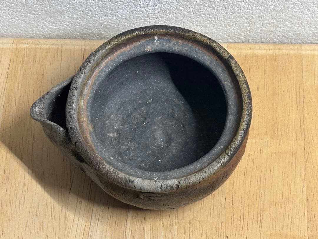 71.備前焼 宝瓶 登り窯 白桃 はくとう 桃 もも モモ 手びねり 急須