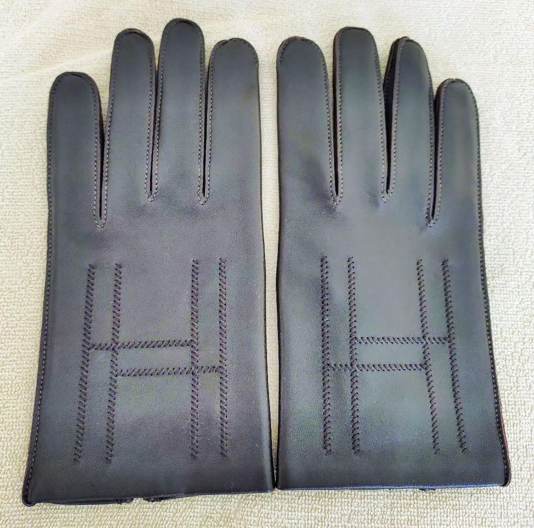 【新品・未使用】HERMES ラムスキン　ブラウン　グローブ サイズ8