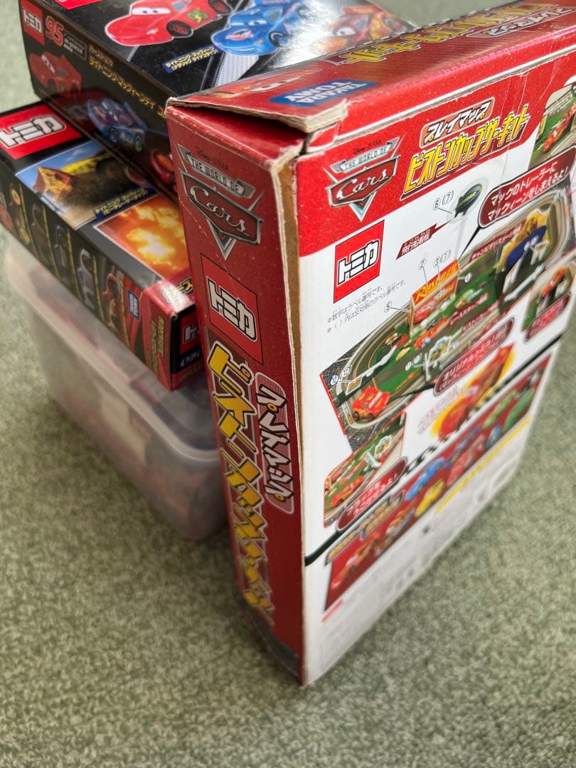 カーズ トミカ マックイーンセット 壁掛け木製ケース 全て箱有 美品