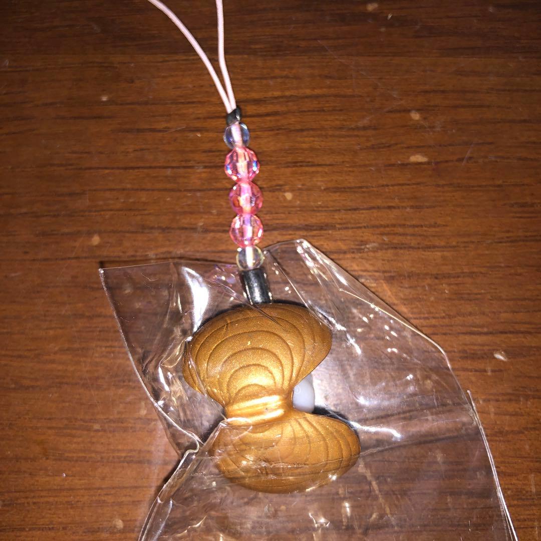 ハローキティ　ひな祭り　限定　根付けストラップ　貝ビーズ根付け