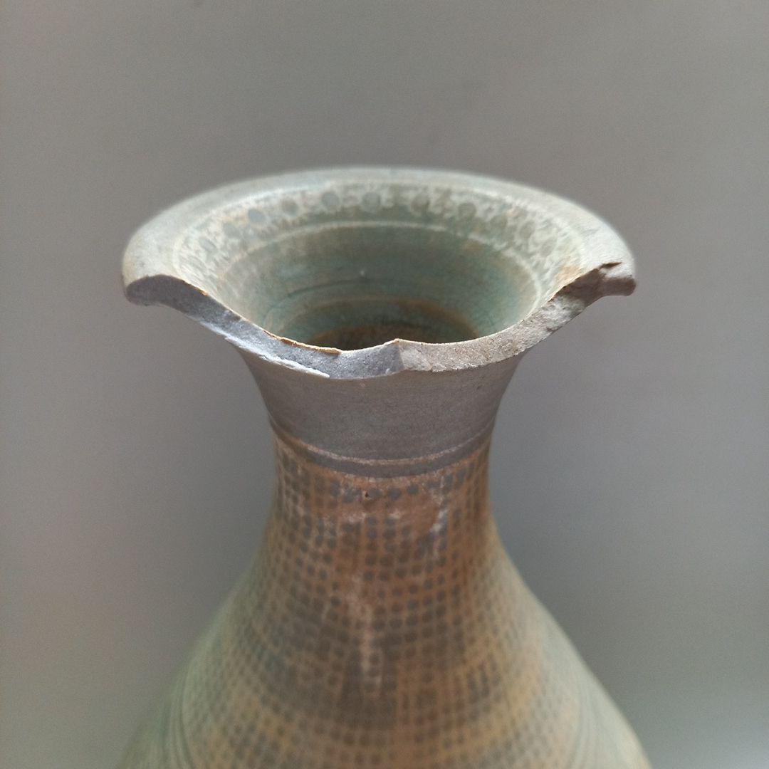 李朝　粉青沙器　徳利　高さ25㎝