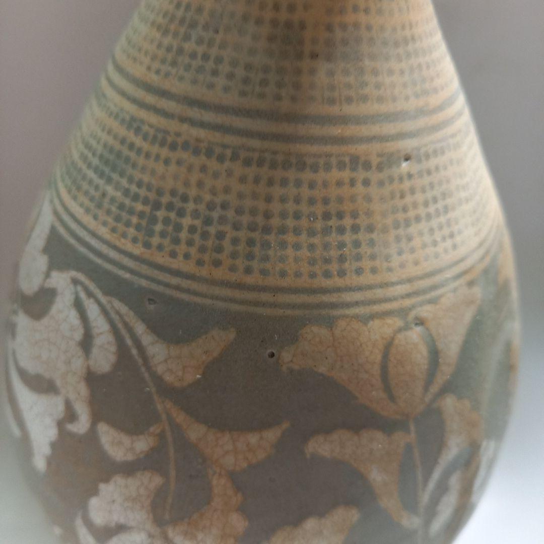 李朝　粉青沙器　徳利　高さ25㎝