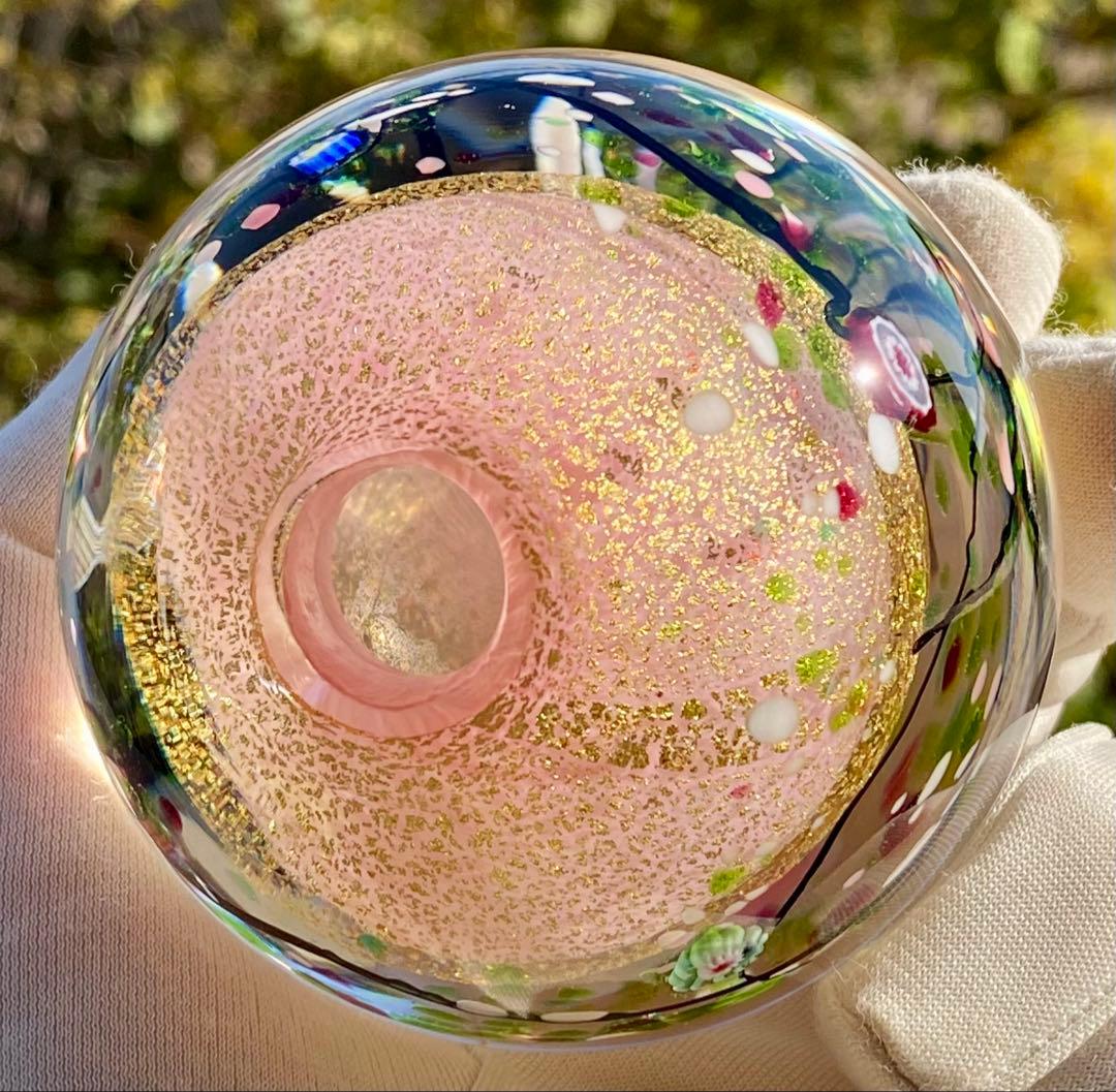 ガラス作家＊黒木国昭　ガラスアート光琳　花器　花瓶　置物　ペーパーウェイト　文鎮