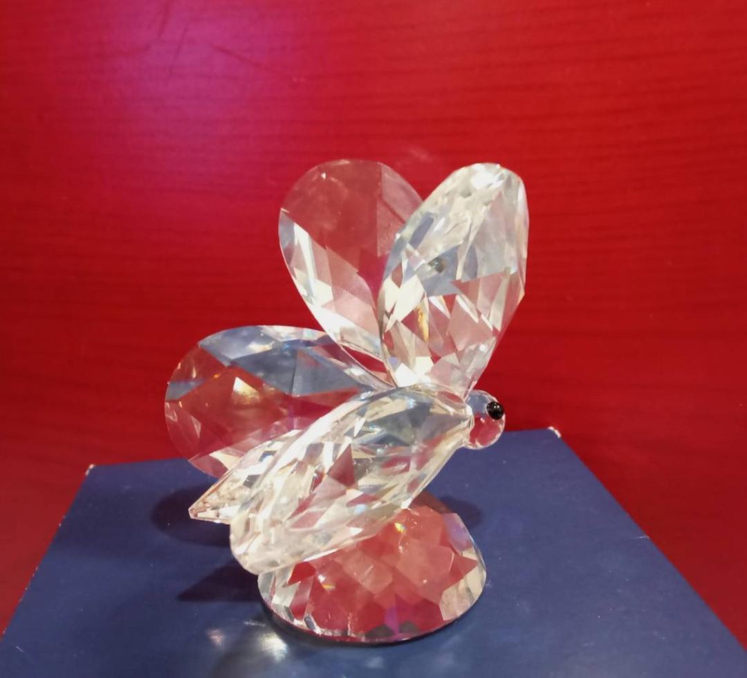 旧製法の魅力！虹色の輝き/バタフライ旧スワロフスキービンテージ・（箱付製品番号）