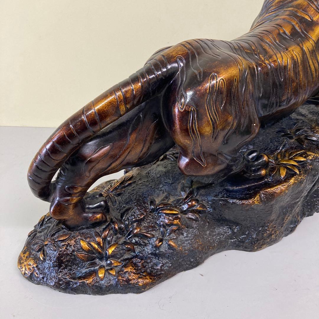 E4 ブロンズ風 アンティーク ゴールド タイガー 干支 寅年 和風 アジアン