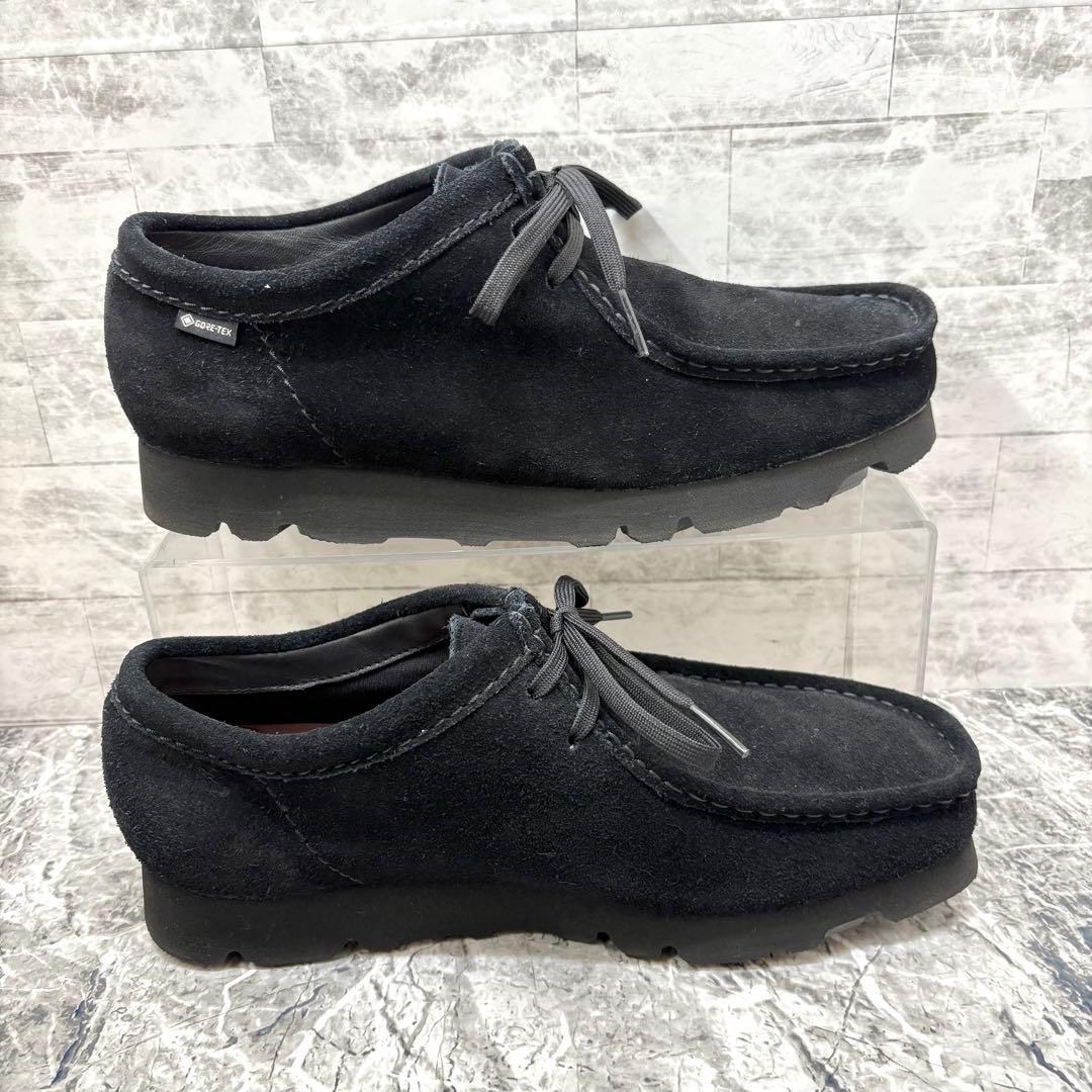 美品✨ クラークス ワラビー 25.5 ゴアテックス GTX ブラック スエード