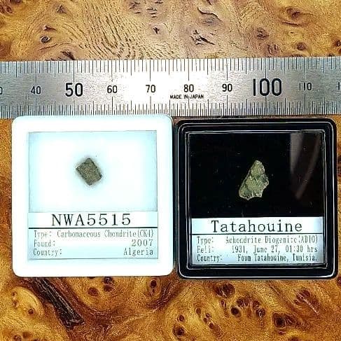 希少！ カルーンダ・タイプ NWA5515隕石+ 輝く結晶!タタフィン隕石 標本