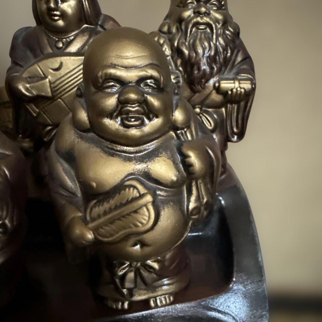 ★七福神の置物★高さ47cm 幅33cm☆縁起物☆ 商売繁盛・家内安全