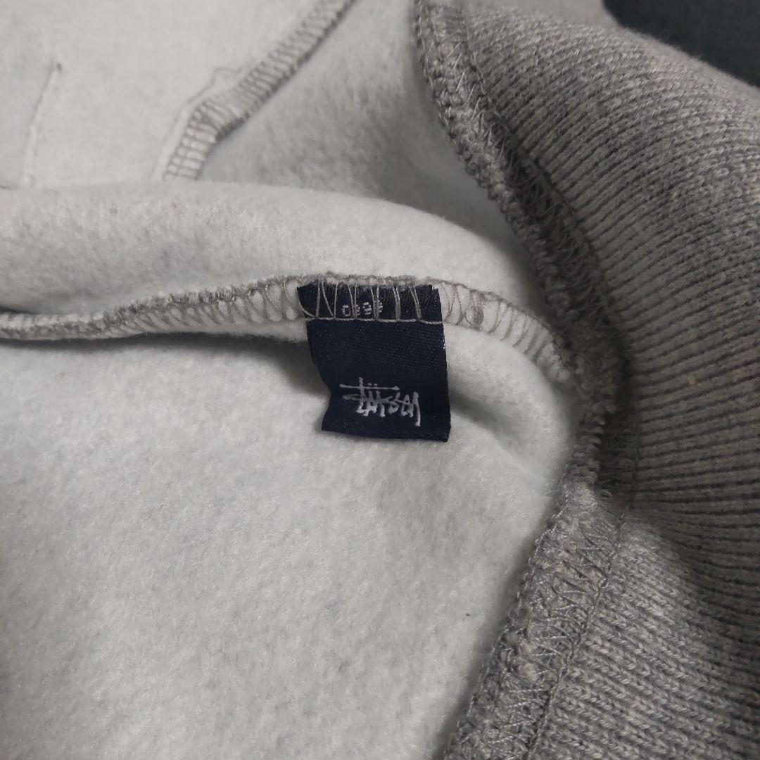 Stussy グレー ジップアップパーカー M