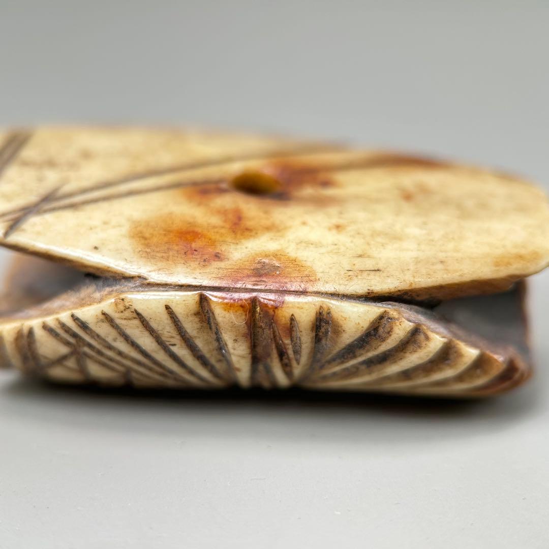 立体的なデザイン彫刻極上根付天然素材アンティーク骨董飾り物古美術置物細密細工