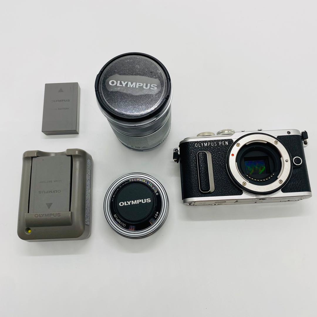 良品 Olympus PEN E-PL8 ダブルズームキット 予備バッテリー付き