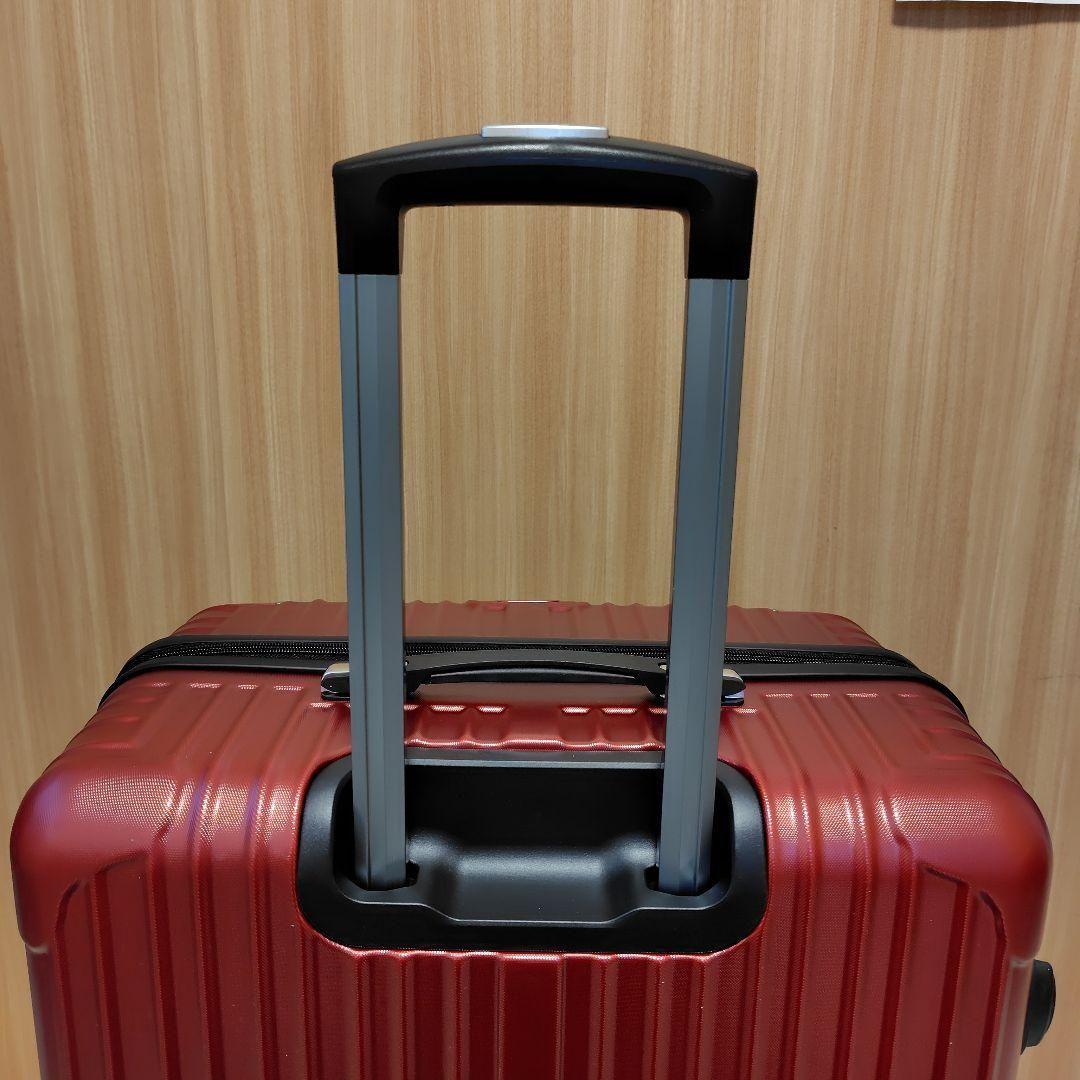 スーツケース キャリーバッグ キャリーケース 超軽量 大型 静音 レッド Ｌ