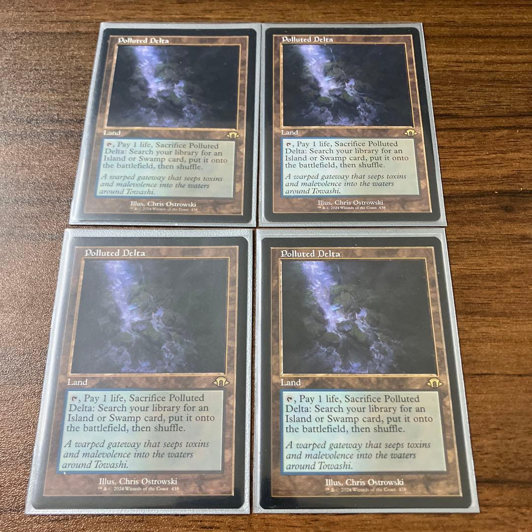 MTG 汚染された三角州　旧枠　英語版　4枚セット　レトロフレーム