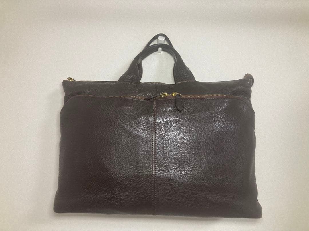 PORTER 『WITH』レザー製ブリーフケース ダークブラウン