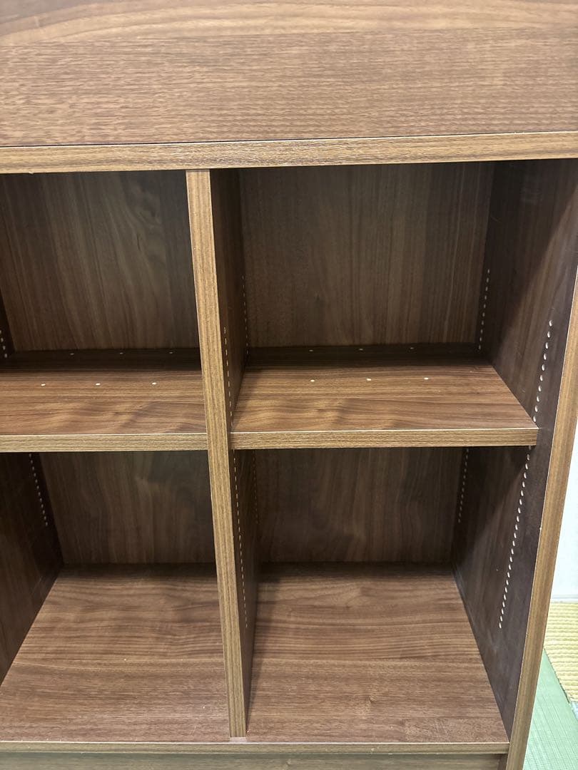 絵本棚　ベルメゾン　1cmピッチディスプレイ絵本本棚　ダークブラウン